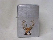 pre-owned ZIPPO Lighter I IX Bradford U.S.A. Buck Deer Whitetail 8 point design picture