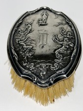 Art Nouveau Brush Nymphs & Cherubs Embossed Silverplate Brush Art Nouveau picture