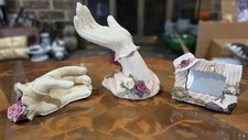 Vintage 1996 Figi Graphics Victorian 3pc Lot Glove Hand Ring Holder Picture... picture