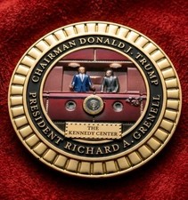 Ultra Rare Authentic President Donald J. Trump 47 Kennedy Center Challenge Coin picture