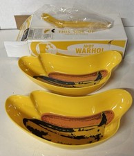 Vintage Andy Warhol Banana Split Set Of Two Dishes MOMA New Original With Box picture