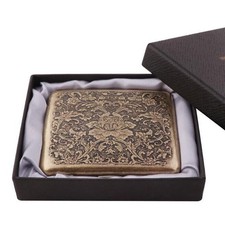 1x for Vintage Metal Cigarette Case Box Tobacco Holder fits 20 King Cigarettes picture