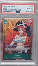 One Piece TCG Pirate Nami OP02-036 Paramount War GEM MINT PSA 10 Alt Art English picture
