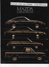 Original 1985 Mazda RX-7, 626, GLC, and B-2000 Pickup Dealer Sales Brochure picture