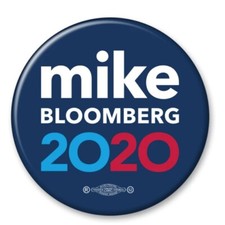 Mike Bloomberg For President 2020 Navy 2.25 Inch Pinback Button Pin picture