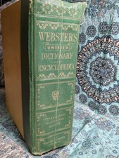 Vintage 1961 Webster's Unified Dictionary And Encyclopedia New York Thumb Index picture