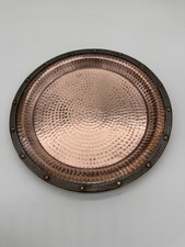 The White Barn Hammered Copper Tray Studded Edge 12