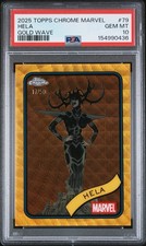 2025 Topps Chrome Marvel Hela Gold Wave PSA 10 picture