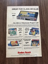 1987 Radio Shack Electronics Print Ad Project Lab Retro Kids Toys 80s Nostalgia picture