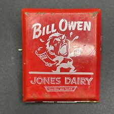 Vintage 1940s Bill Owens Collection Agency Amount Owing Clip For Jones Dairy picture