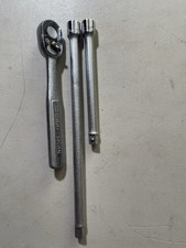 VINTAGE CRAFTSMAN 3/8” DRIVE RATCHET w/ OIL PORT =V= SERIES 7” W/ Extensions picture