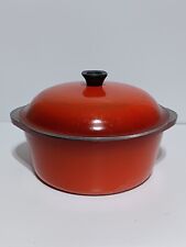 Vintage 4 Qt. Club Dutch Oven Red Burnt Orange Aluminum Stock Pot w/Lid picture