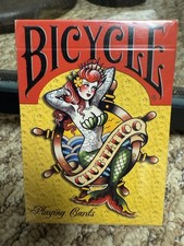 Bicycle Club Tattoo Mermaid Deck New Sealed Rare NOS V1 NO REPRINT picture