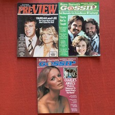 Lot Of 3 Vintage 70s Magazines Gossip Preview Elvis Presley Farrah Fawcett picture