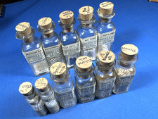 LQQK  11 Boericke & Tafel Bottles w/ Labels & Stamped Corks ~ New York picture