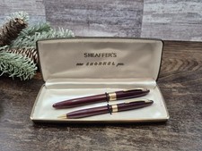 Vintage SHAEFFER'S Snorkel Pen and Pencil Set in Original Case, Mid-Century Mod picture