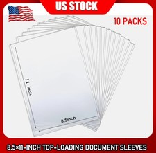 10-Pack Top-Loading 8.5×11-Inch Document Sleeves, Rigid Case Protective US STOCK picture