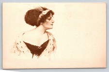Pretty Victorian Woman Unused Postcard picture
