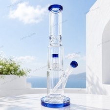 15'' Heavy Glass Bong Hookah Thick Percolate Water Pipe Beaker 14mm Bowl picture