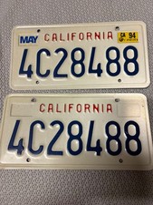 CALIFORNIA WHITE PAIR OF PLATES picture