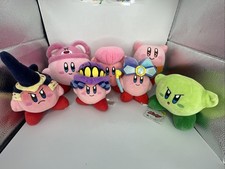 Kirby Plush Lot Set of 6 Costumes Green Kirby Sanei Nintendo 2 NWT picture
