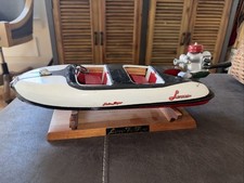Vintage Handmade Wooden Larson Falls Flyer model Speed Boat picture