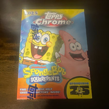 Topps 2025 Chrome SpongeBob SquarePants 25th Anniversary Box 60 Cards picture
