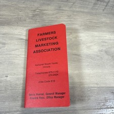 Vintage Farmers Livestock Marketing Association Booklet National Stock Yards IL picture