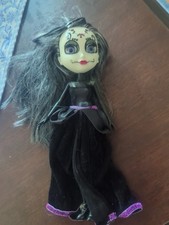 Little Bebops Dulce Catrina Gray Black Hair Blue Eyes Day of the Dead 10” Doll picture
