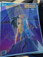 Vintage 1990’s Disney’s Pocahontas 25 piece puzzle Cardboard Tray Puzzle 14 X 11 picture