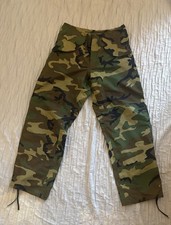 Vintage 1997 USGI ECWCS Gen 1 Gore-Tex Woodland Camo Trousers Pants Small Long picture