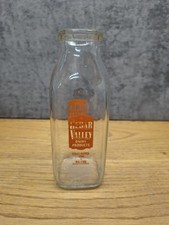 Vintage Cedar Valley Cow Farm Dairy, Cedar Rapids, Iowa IA, Pint MILK BOTTLE picture