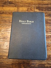 VTG HOLY BIBLE Concordance Self-Pronouncing Edition RSV 1962 Leather & Exc Cond picture