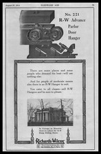 1914 Richard Wilcox Aurora Illinois Advance Parlor Door Hangers Vintage Print Ad picture