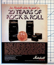 1982 Marshall Amps 20 Years Rock & Roll Ad Jimi Hendrix Kiss Pink Floyd picture