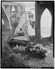 Photo:Alsea Bay Bridge Oregon 1960s Hauling Debris Construction Trucks picture