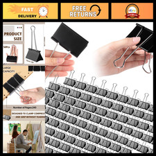 Jetec 50 Pcs 3 Inch Jumbo Binder Clips Black Extra Large Binder Clips Bulk picture