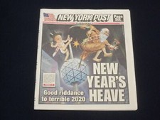 2020 DECEMBER 31 NEW YORK POST NEWSPAPER - NEW YEAR'S HEAVE - GOOD RIDDANCE 2020 picture