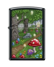 Zippo 82295 alice in wonderland fairy mushroom woods caterpillar Lighter picture