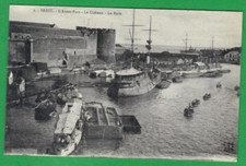 BREST, THE FRONT. PORT, THE CHATEAU, THE HARBOR, SHIPS VINTAGE PC. 4913 picture
