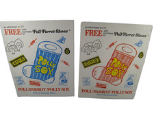 Lot of 2 Vintage Cardboard Poll-Parrot Polly Sox Sign's 13 1/2
