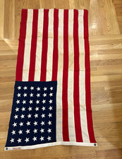 Annin Defiance Vintage 48-Star US Flag WWII Era Two Plymoth Proof 33x57 picture
