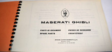 Vintage Maserati Ghibli Parts Manual COPY *VERY GOOD* picture