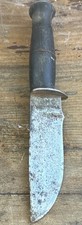 JMC Vintage Hunting Knife Fixed Blade Clip Point Full Tang Wood Handle Campanha picture