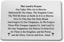 The Lord'S Prayer Wallet Card Bible Verse Metal Card Religious Gifts picture