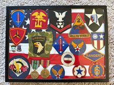 WWII Era U.S. Militaria Patches Pins Medals Collection picture