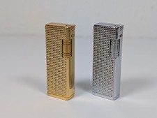 Lot Of 2 Vtg SOLON Gold & Silver Tone Lighter Korea UNTESTED picture
