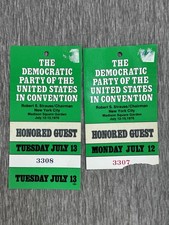 Democratic Party of the United States Convention 1976 HONORED GUEST Badge Carter picture