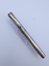 Vintage UNIC Sterling Silver Pocket Fountain Pen – Art Deco, 18k Nib, France picture
