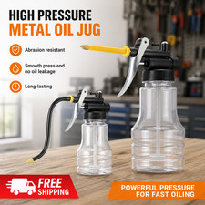 250ml High Pressure Oil Can Pump Lubrication Oiler Bottle Extended Hose Tool picture